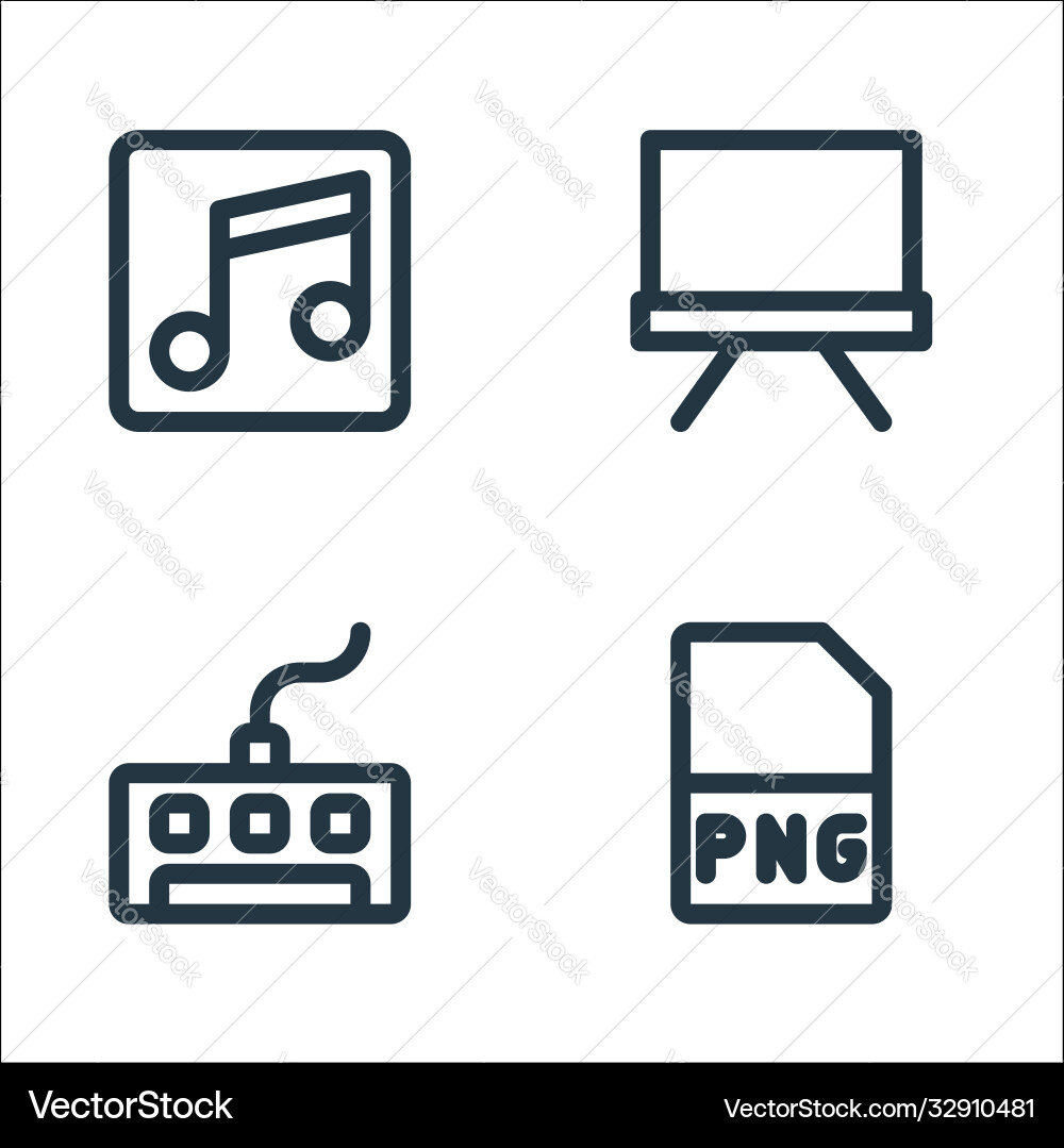 Graphic design line icons linear set quality Graphic design line icons linear set quality vector image