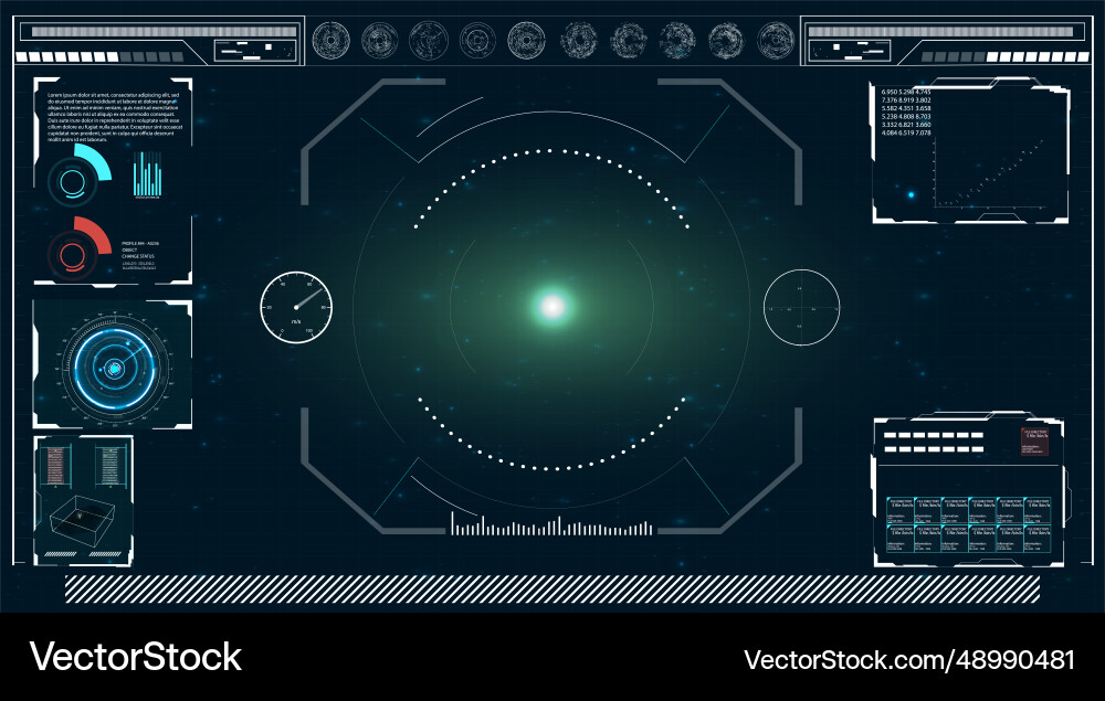 Hud grid analytics Hud grid analytics vector image