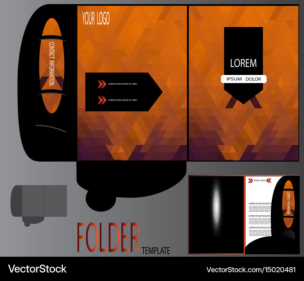 Presentation folder template Vector Image