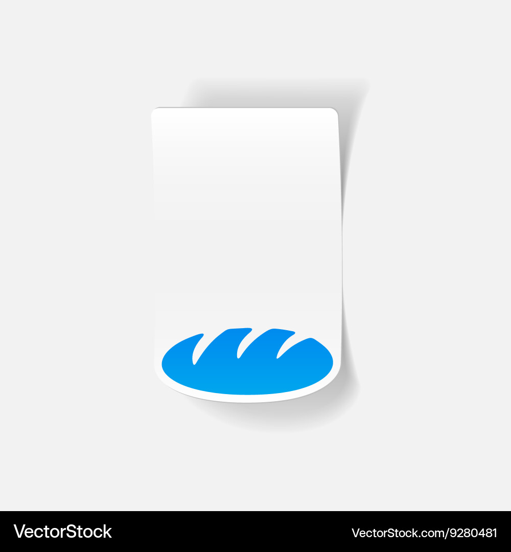 Realistic design element bread vector image