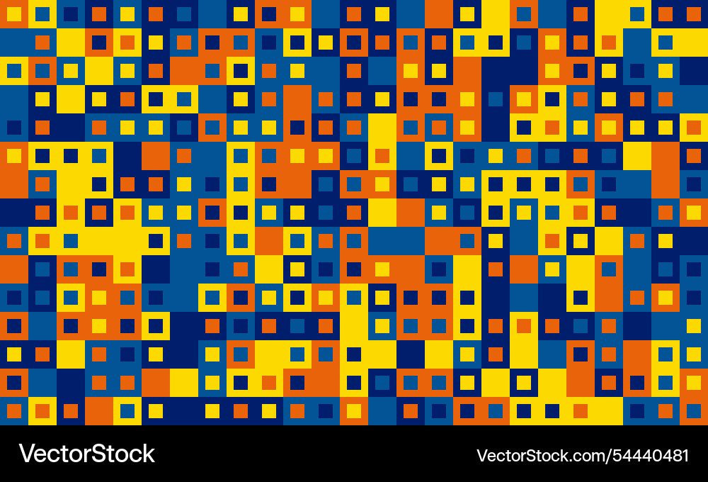 Textured cube pattern with colourful tiles Vector Image