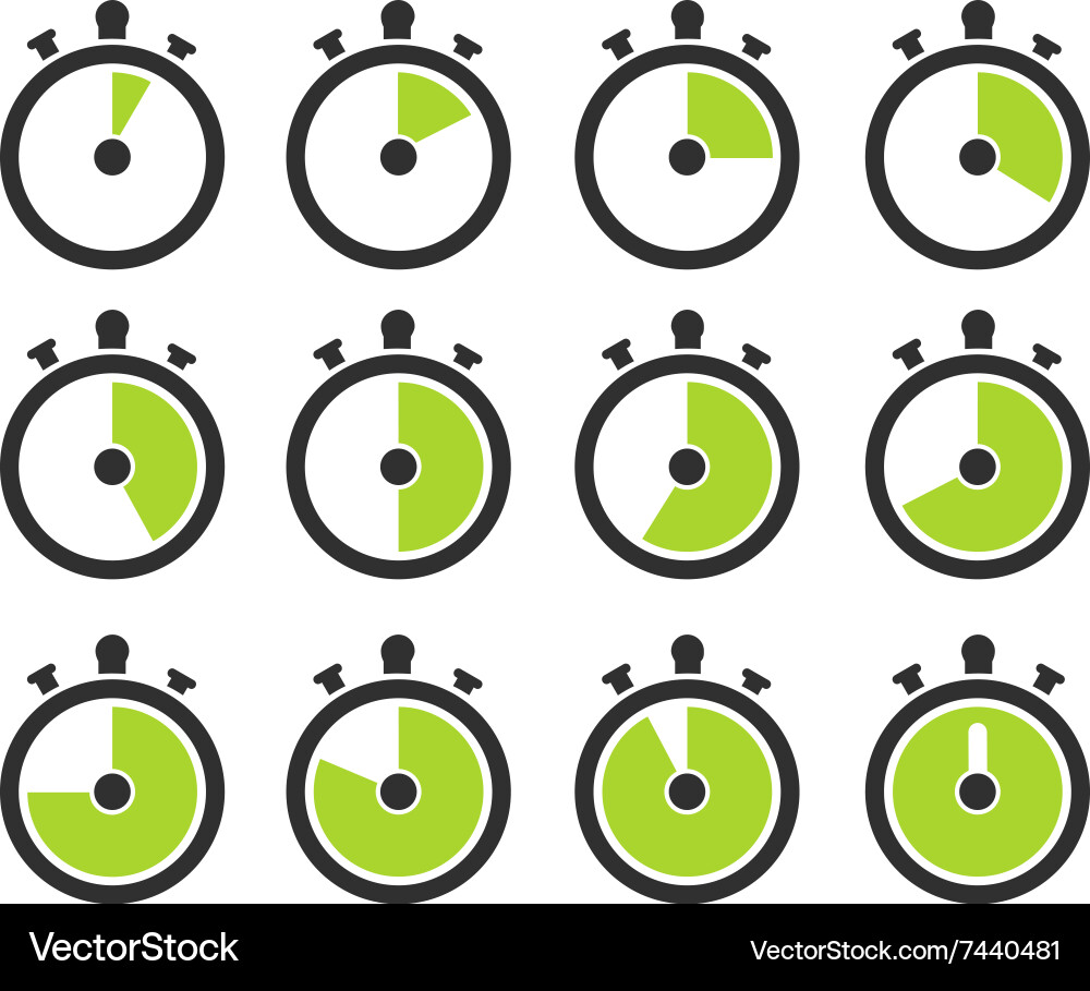 Timer icons vector image