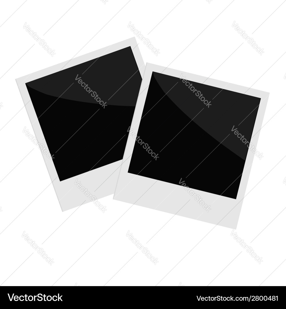 Two isolated photo in flat design style template Vector Image