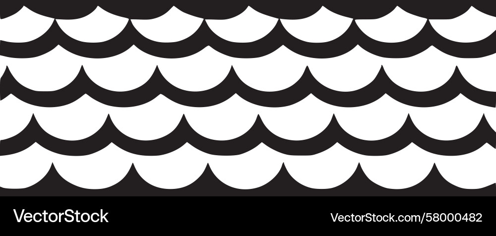 Abstract Wave Border Pattern Vector Image