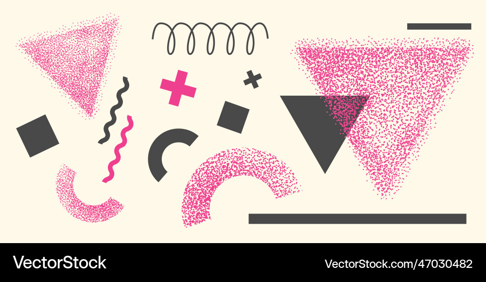 Abstract y2k shapes with noise geometric forms Abstract y2k shapes with noise geometric forms vector image