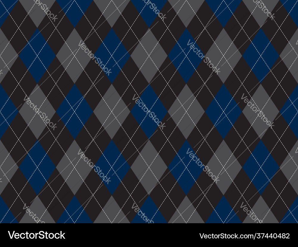 Argyle pattern seamless fabric texture background Vector Image