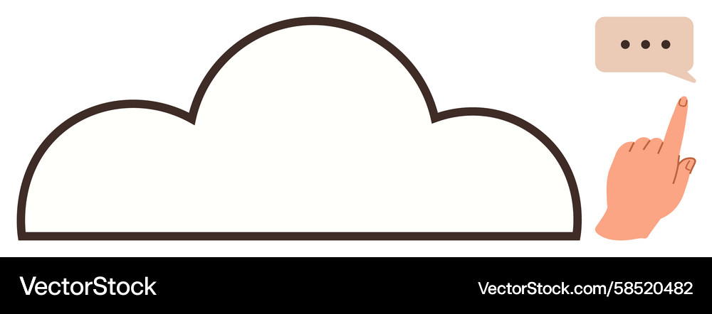 Cloud Computing & Communication Vector Image