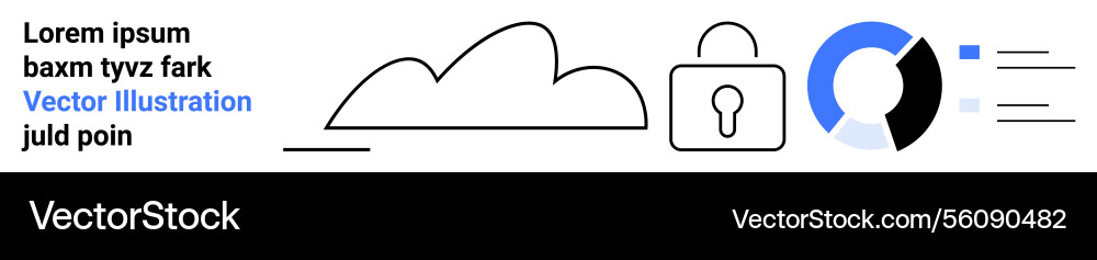 Cloud storage security with analytics and data Vector Image