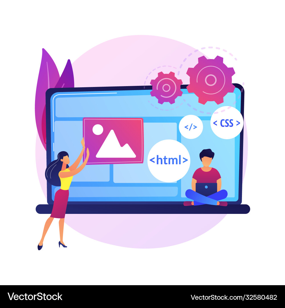 Computer programmeing concept metaphor Computer programmeing concept metaphor vector image