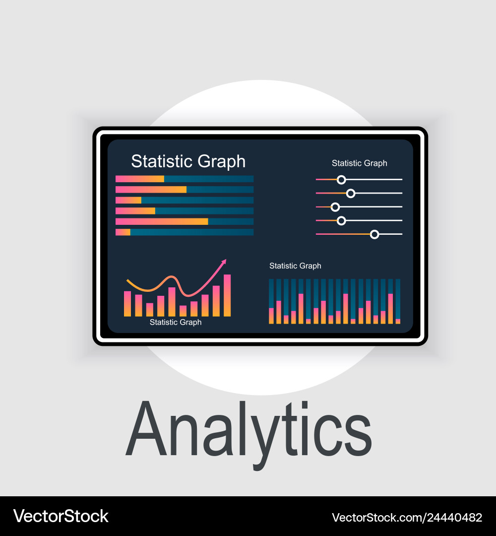 Data Analytics Dashboard vector image