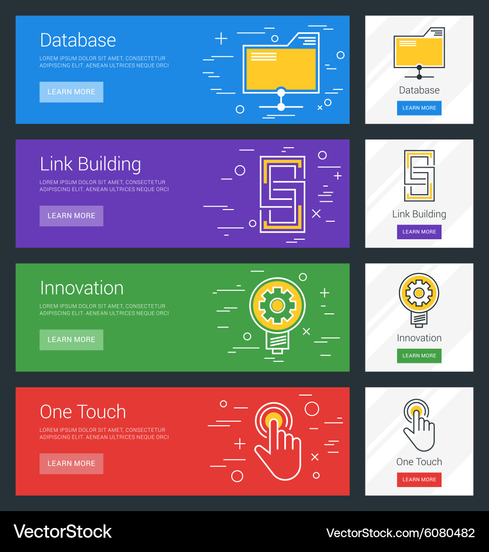Database link building innovation one touch flat vector image