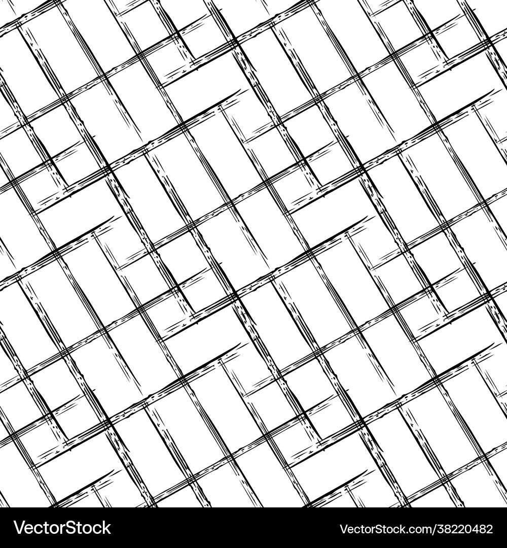 Irregular Woven Grid Pattern vector image