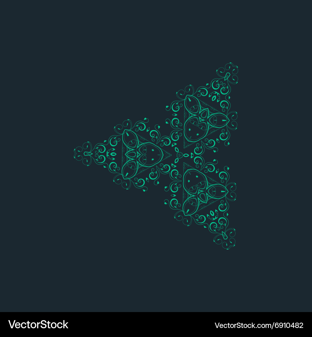Ornamental background with pattern style Vector Image