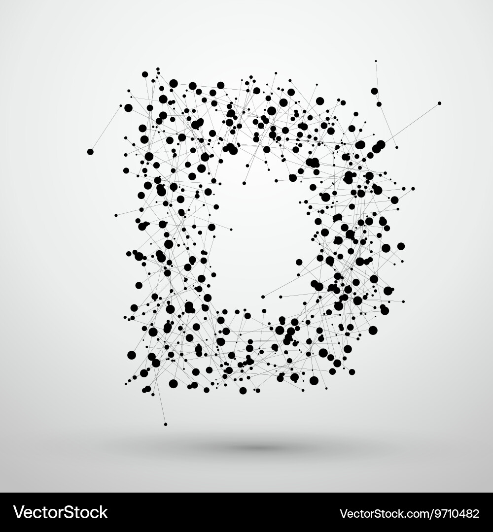 Point line consisting of letters font design vector image
