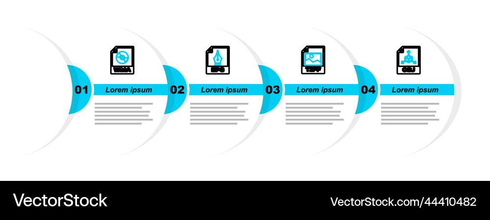 Set line obj file document tiff eps and wma icon Set line obj file document tiff eps and wma icon vector image