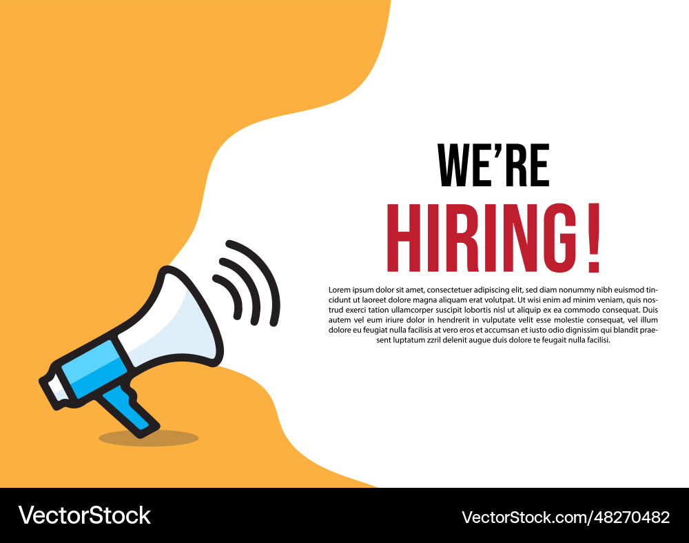 Simple flat speaker toa megaphone for job vacancy Simple flat speaker toa megaphone for job vacancy vector image
