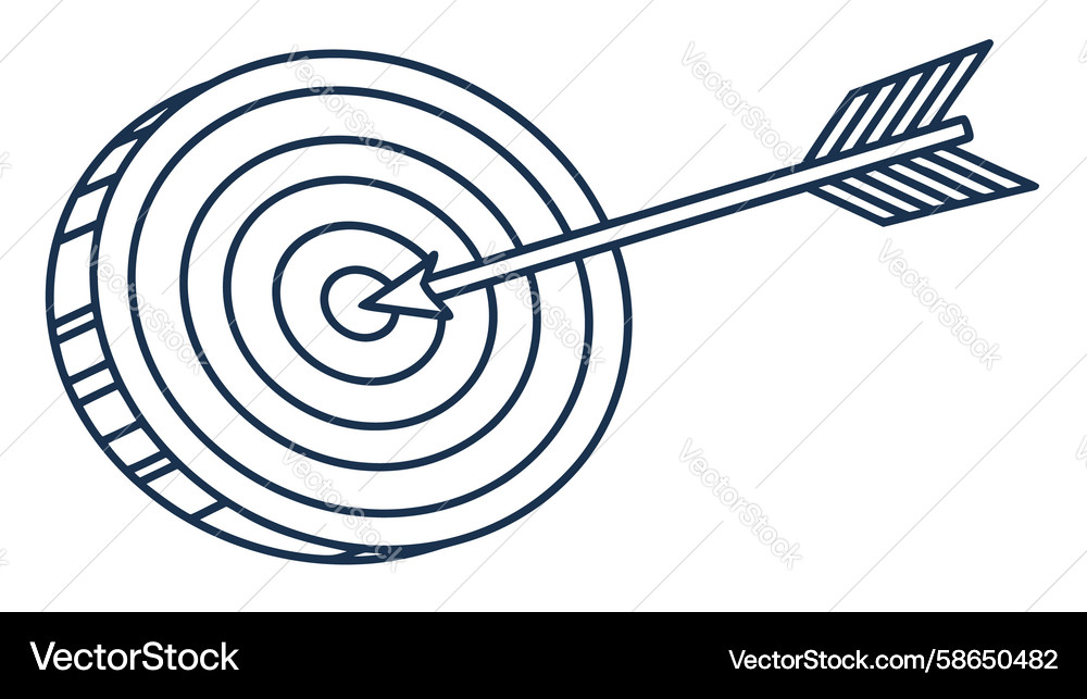 Simple target with arrow icon design generative ai Vector Image