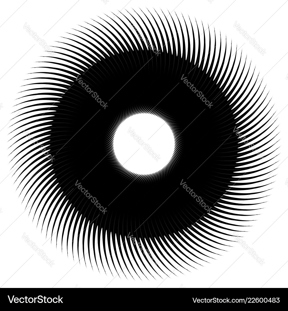Abstract circular element radial lines shape Abstract circular element radial lines shape vector image