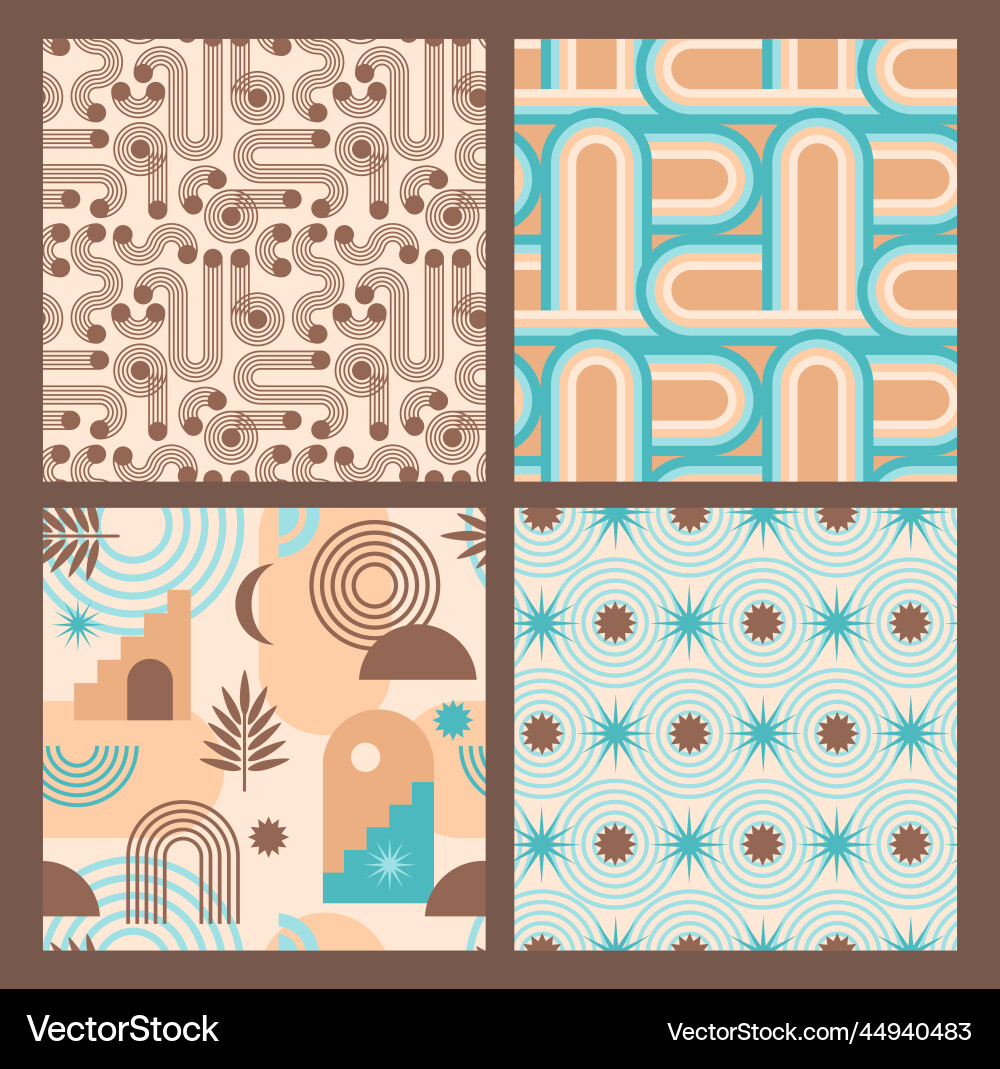 Abstract geometric collection of seamless patterns Abstract geometric collection of seamless patterns vector image