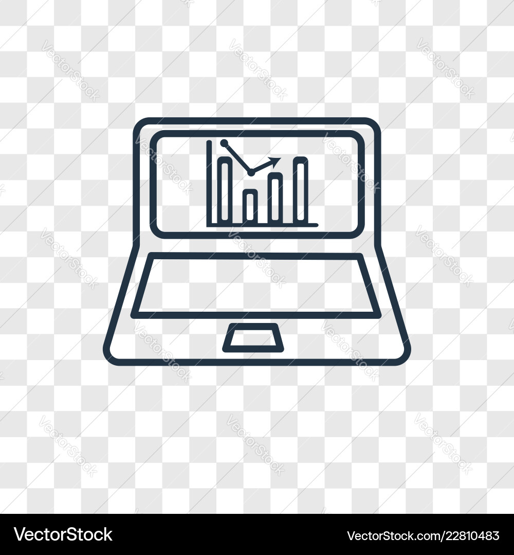 Analytics concept linear icon isolated vector image