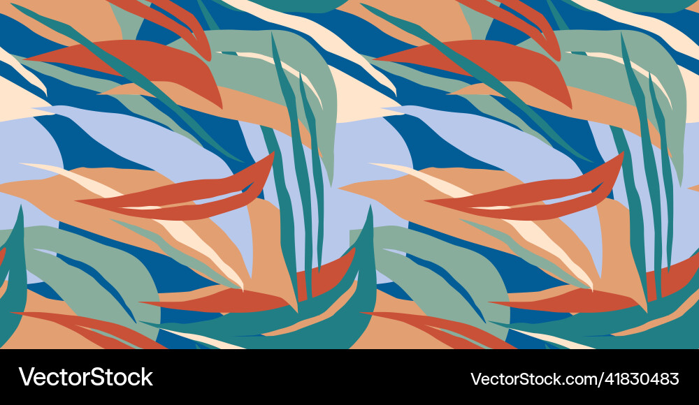 Artistic seamless pattern with abstract leaves Artistic seamless pattern with abstract leaves vector image