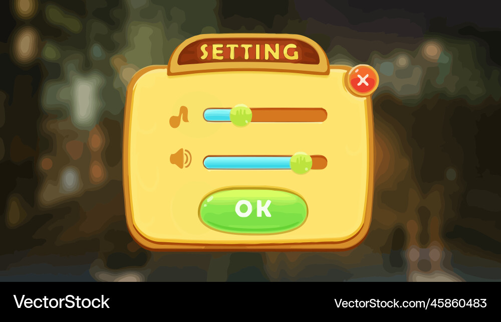 Complete set of level button game ui pop-up icon Vector Image
