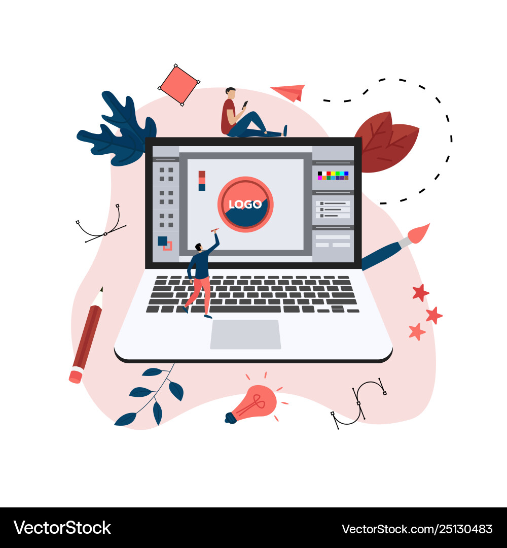 Design application with a creative project Design application with a creative project vector image