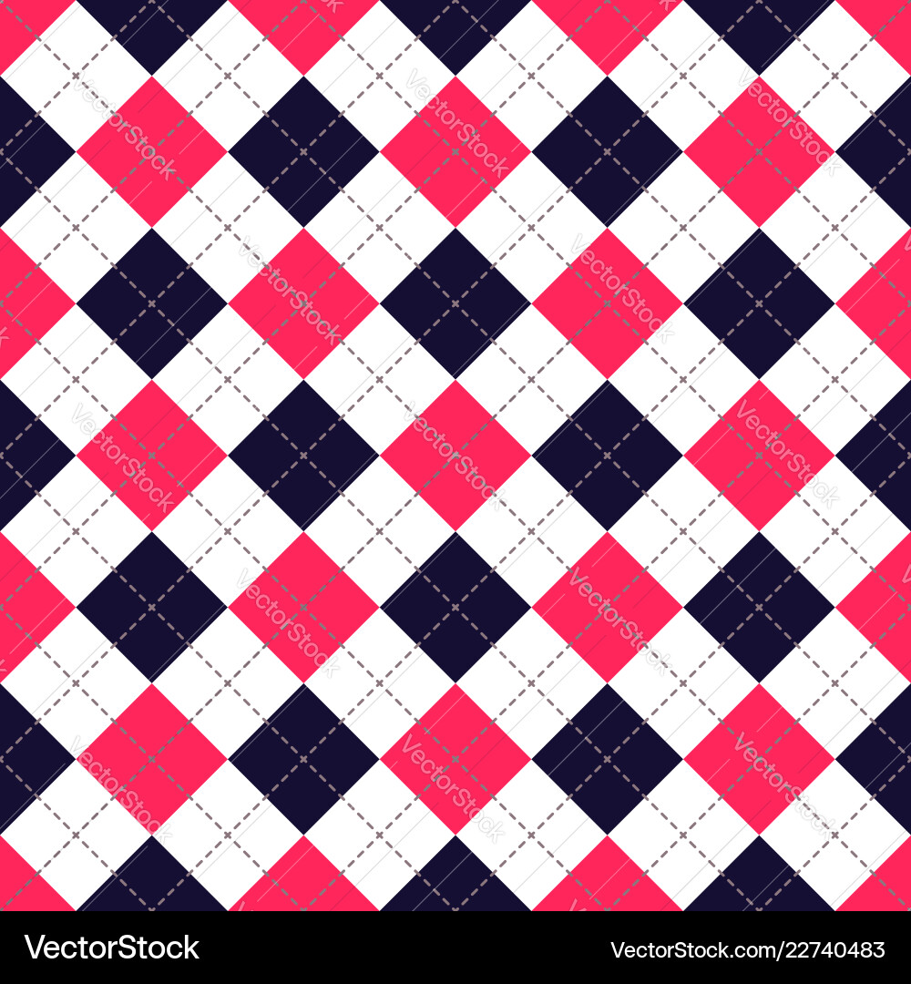 Diamond Check Argyle Pattern vector image