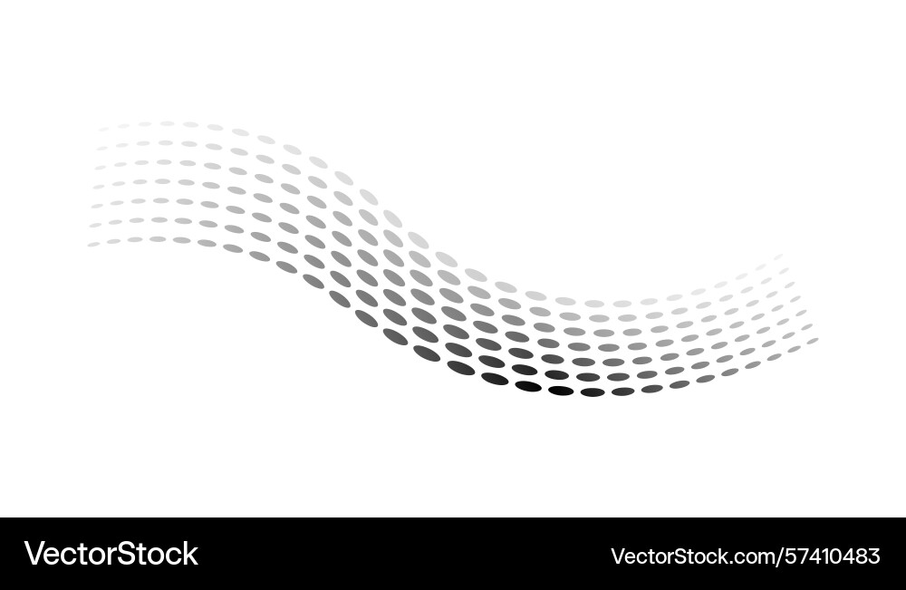 Dotted halftone waves flowing wavy lines pattern Dotted halftone waves flowing wavy lines pattern Vector Image