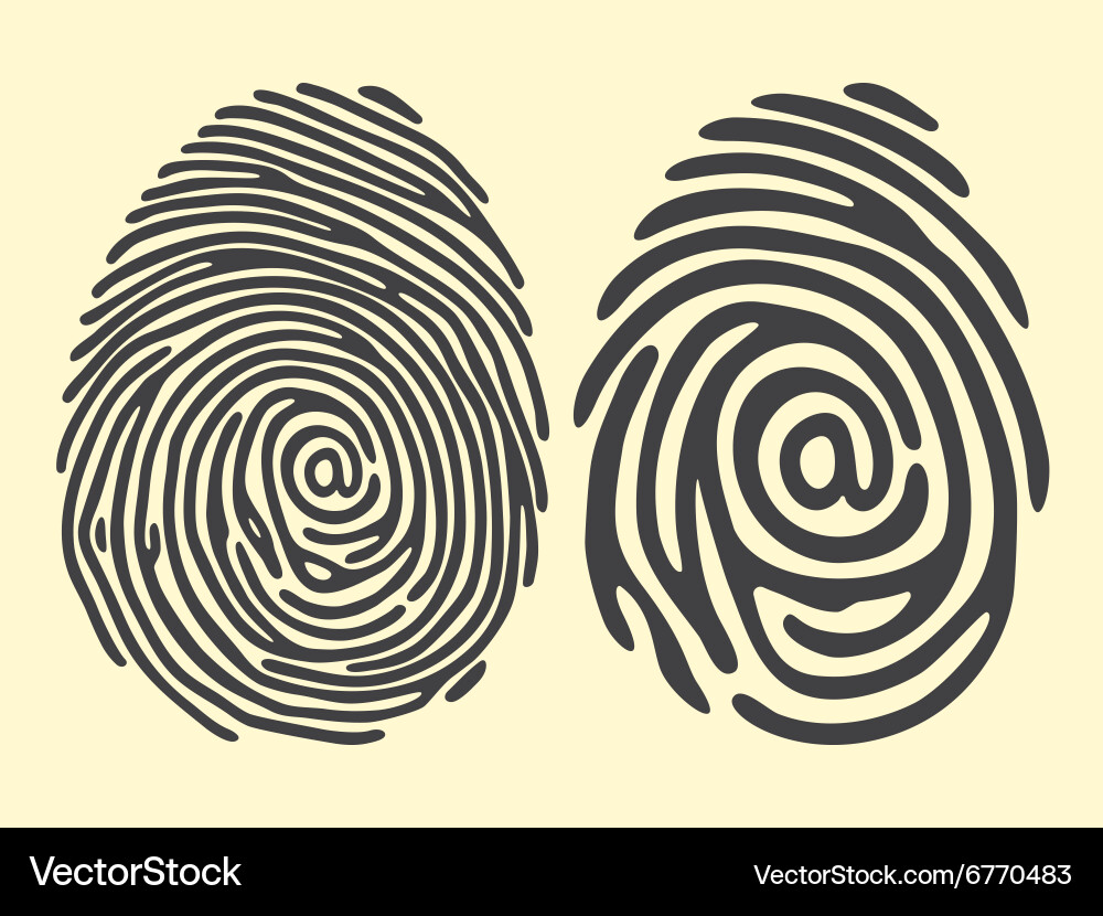 Fingerprint Authentication vector image