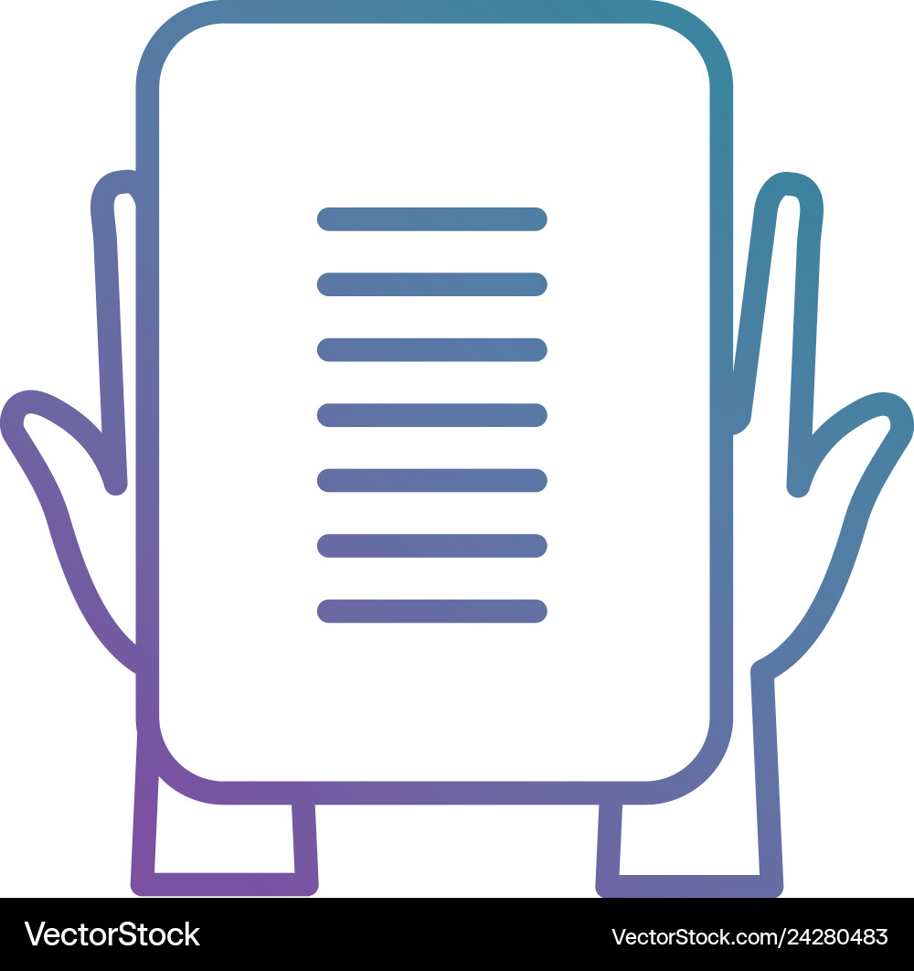 Hands with paper document Vector Image