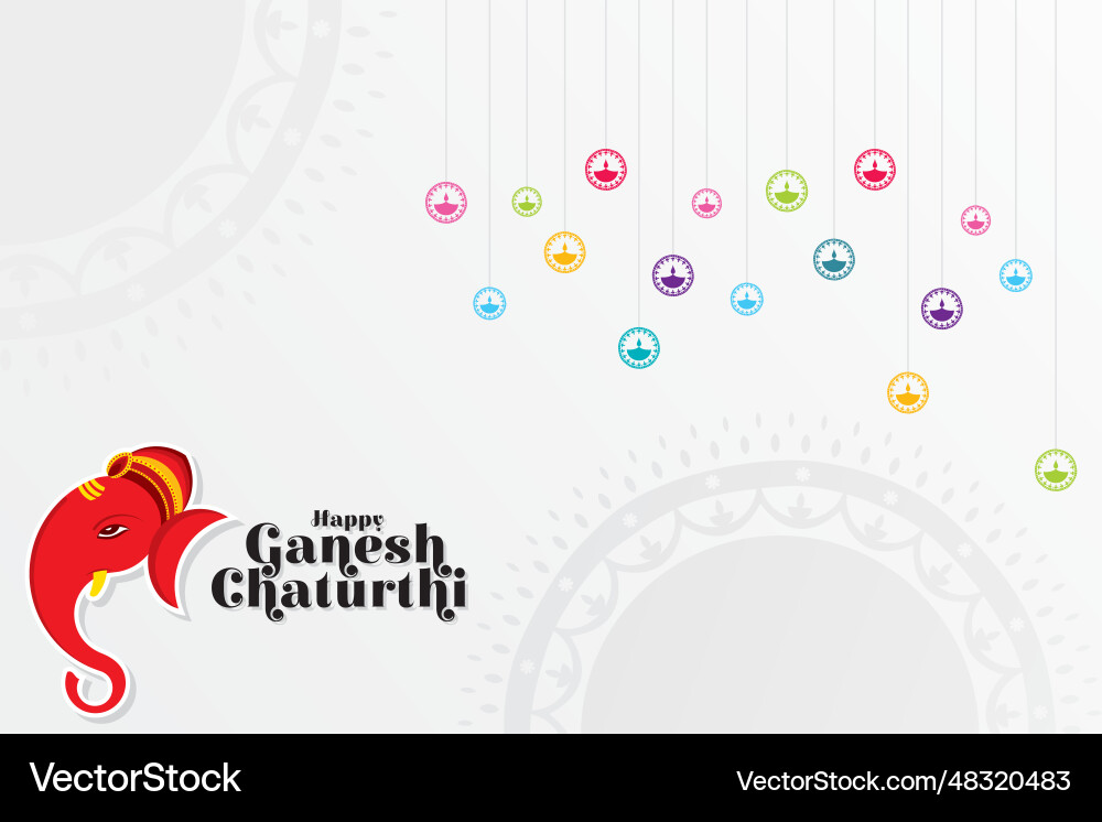 Happy ganesh chaturthi design Happy ganesh chaturthi design vector image
