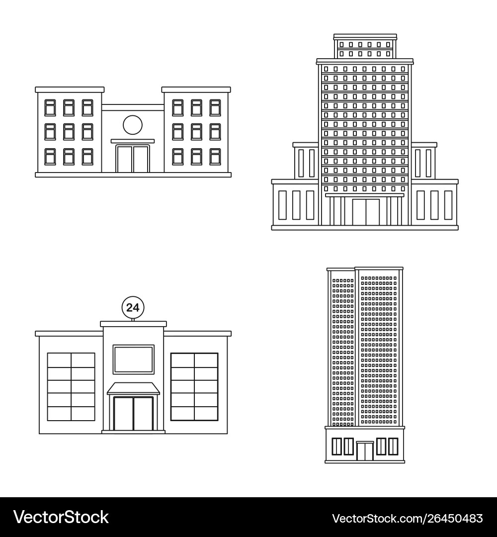 Isolated object architecture and exterior icon vector image
