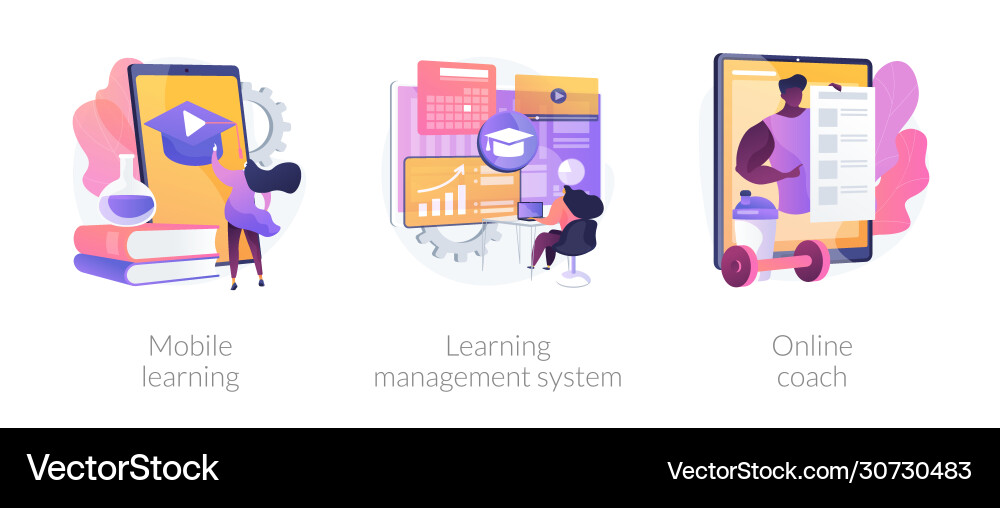 Learning management system abstract concept Vector Image