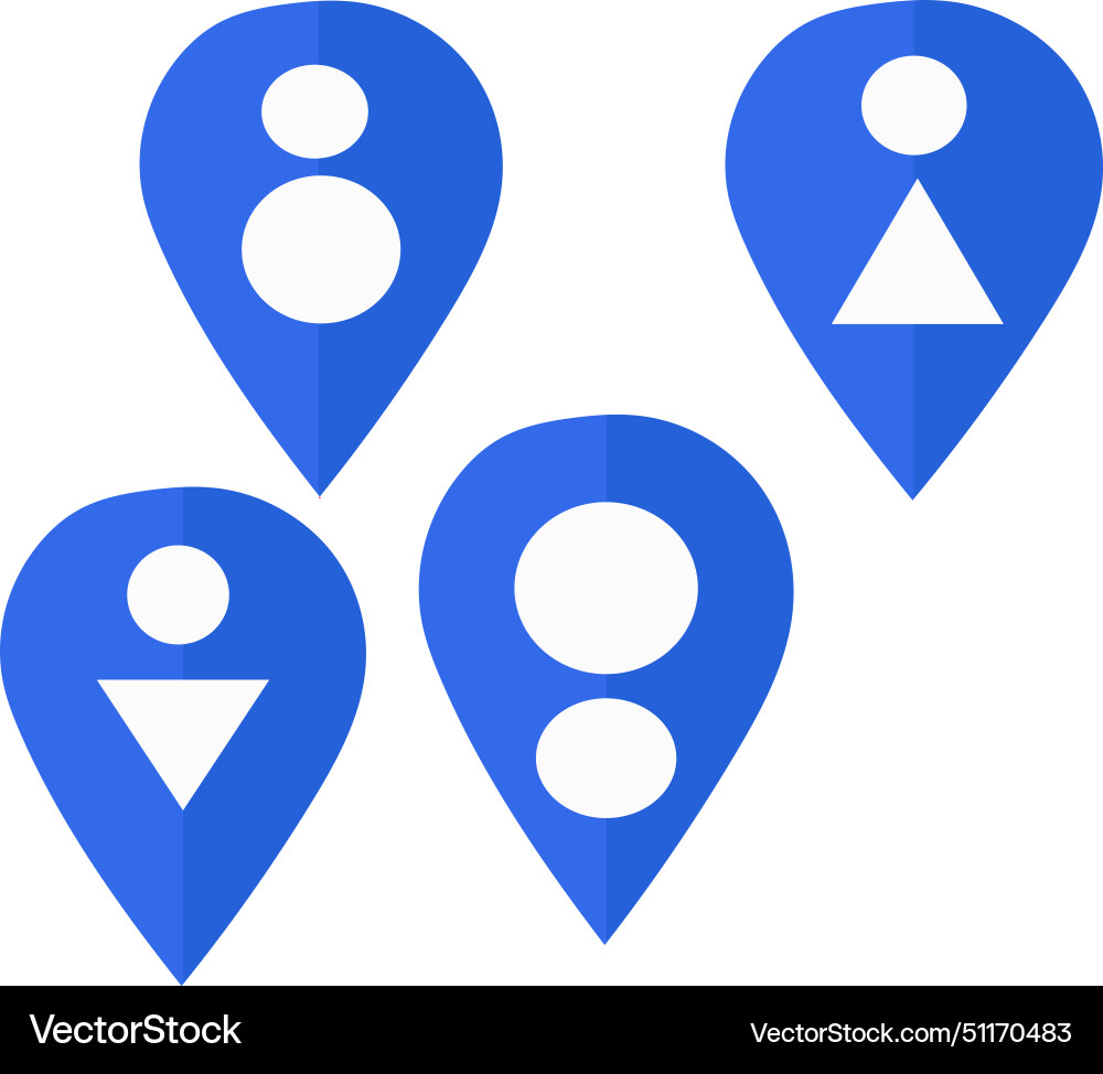 Map pointers red markers marker Map pointers red markers marker Vector Image
