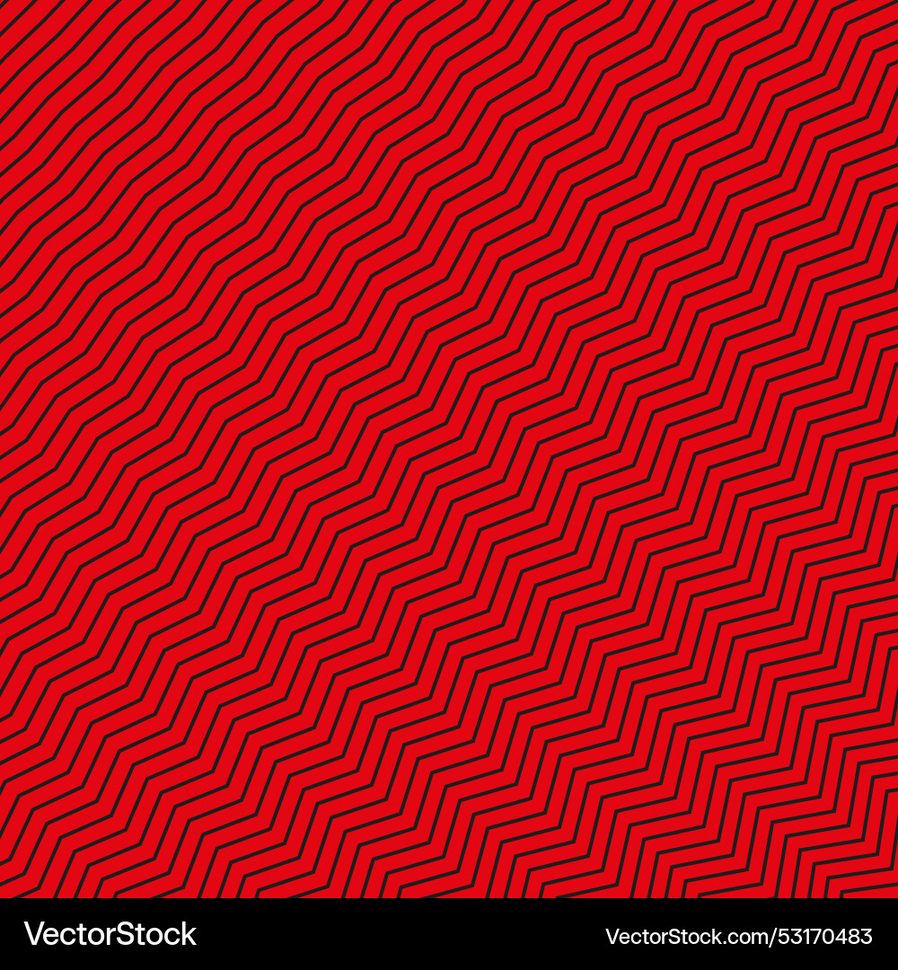 Red zigzag pattern abstract wavy lines bold vector image
