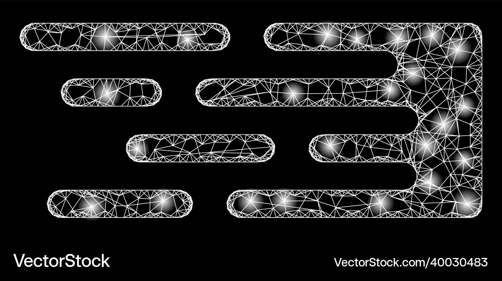 Shiny net mesh transition beam with glare spots Shiny net mesh transition beam with glare spots vector image