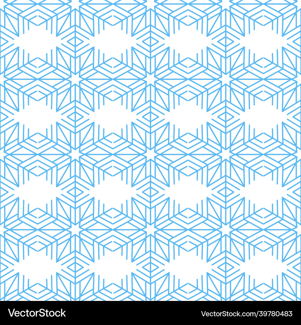 Snowflake seamless pattern geometric Snowflake seamless pattern geometric Vector Image