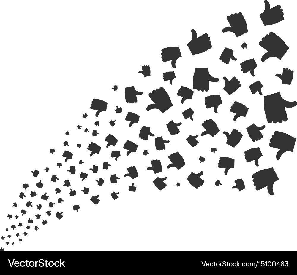 Thumb up source stream vector image