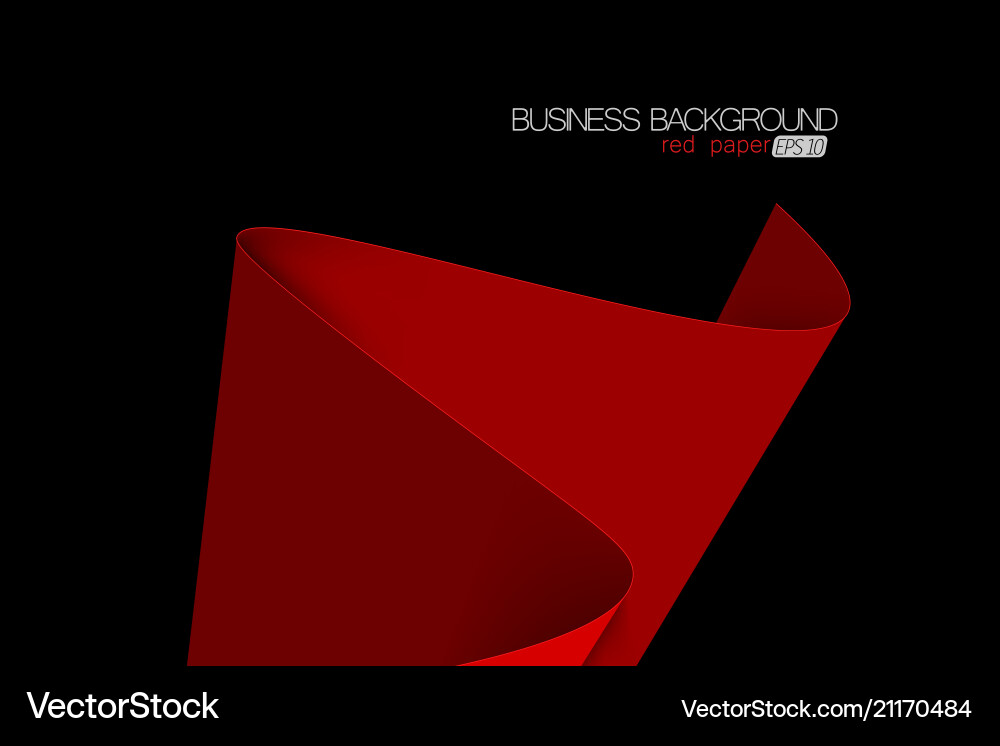Abstract red color paper concepts vector image