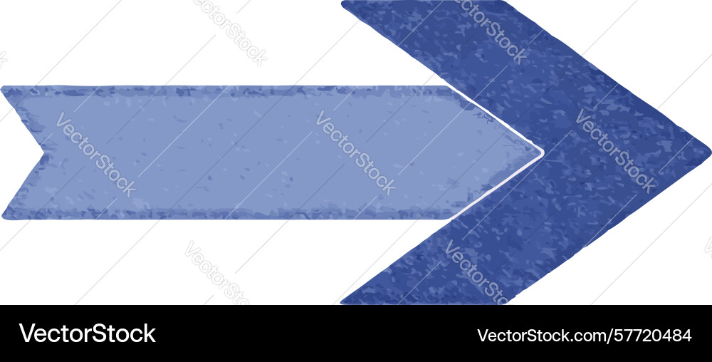 Beveled solid right arrow design generative ai vector image