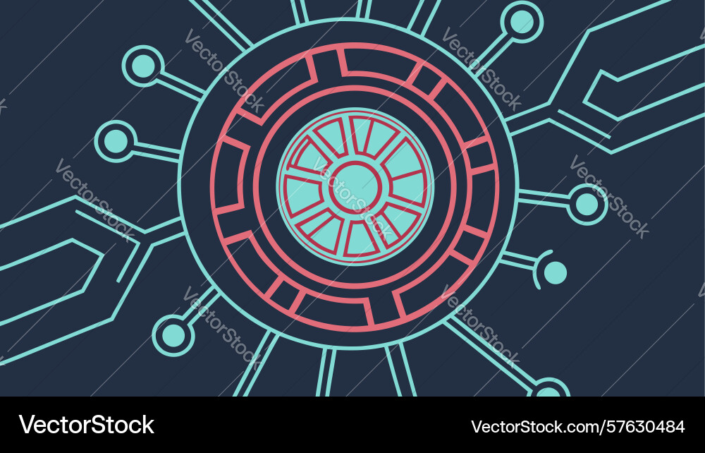 High-tech digital core abstract circuit pattern vector image