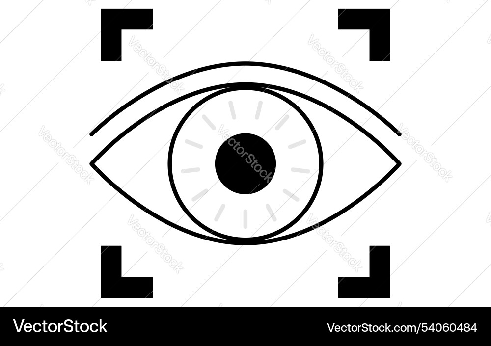 Iris authentication crime prevention and home Vector Image