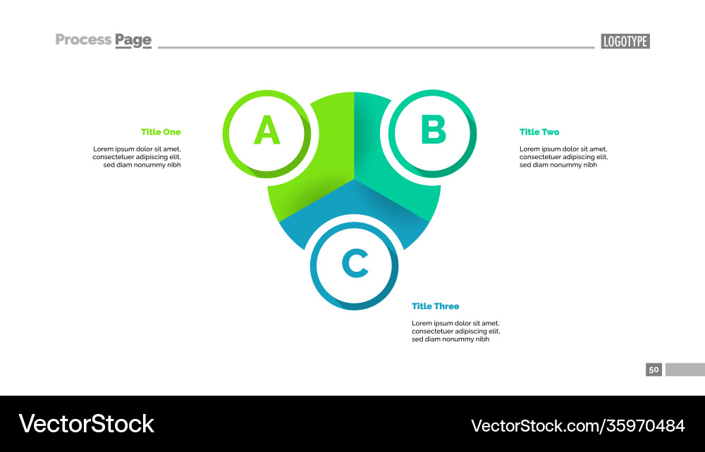 Pie diagram with three elements template Pie diagram with three elements template vector image