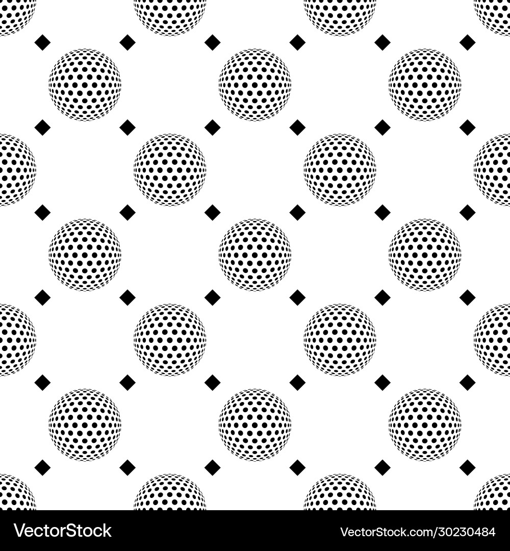 Seamless pattern with abstract round 3d halftone Vector Image