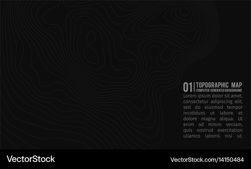 Topographic map background with space for copy vector image