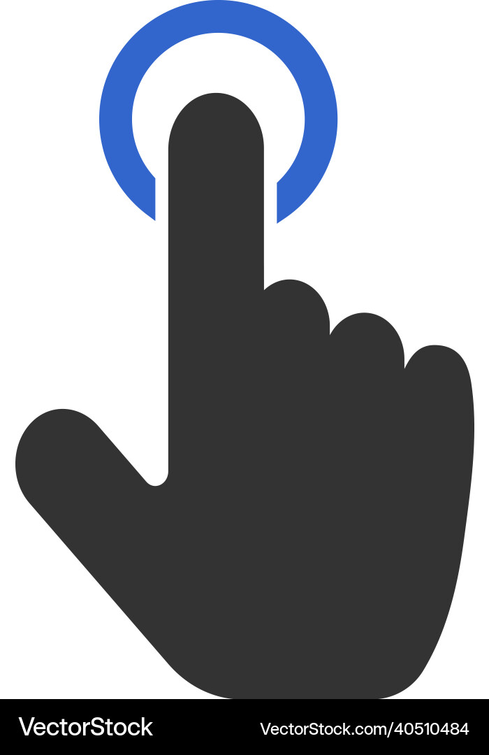 Touch click icon design vector image