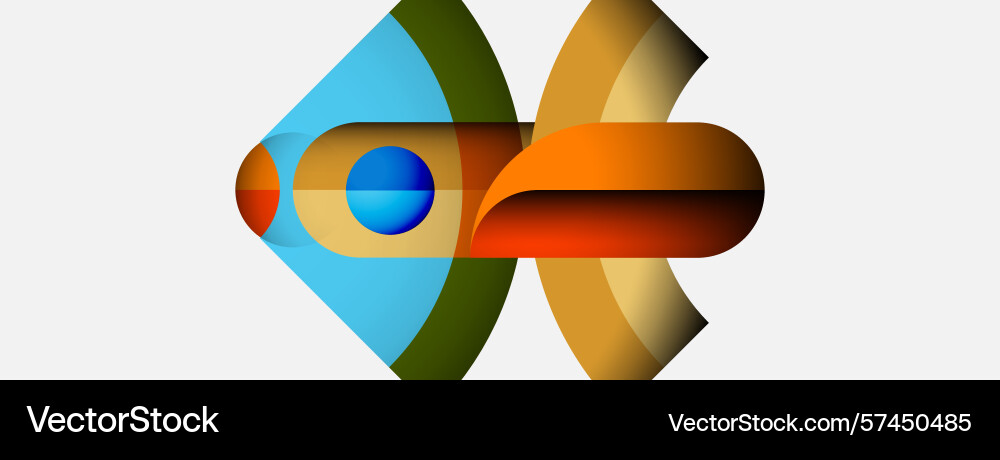 Abstract geometric shapes overlap creating Abstract geometric shapes overlap creating Vector Image
