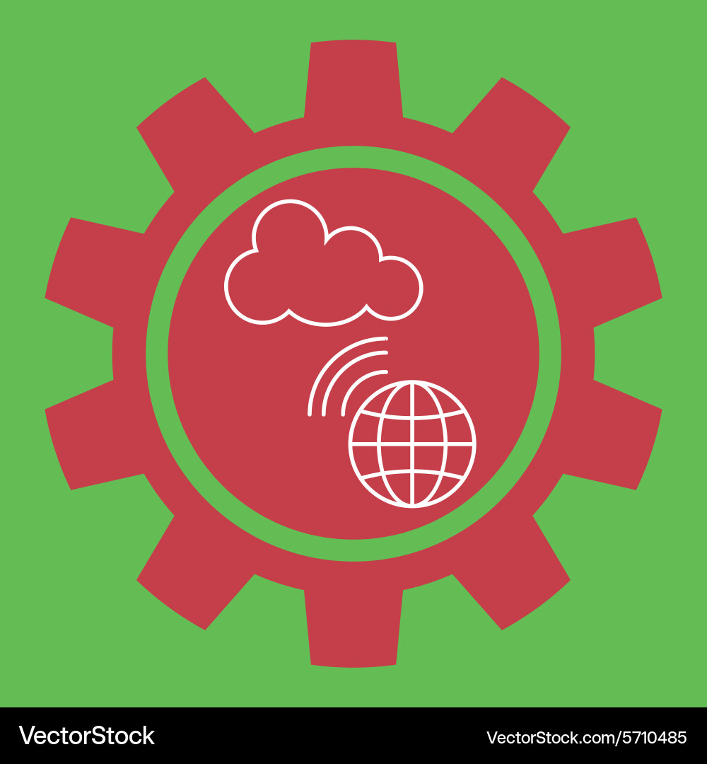 Cloud computing design vector image