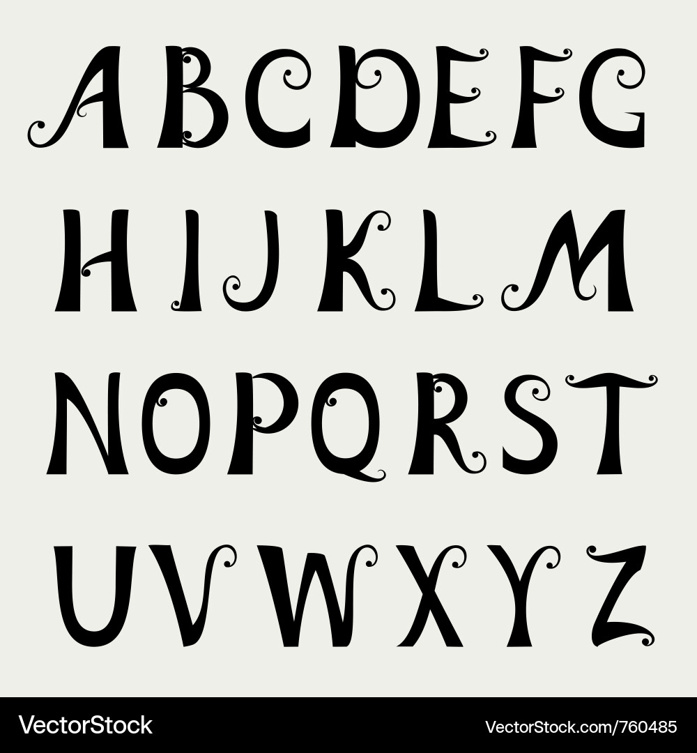 Elegant Calligraphic Script Vector Image